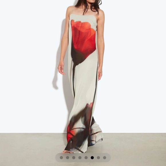Rat & Boa Dresses & Skirts - Rat & Boa Strapless Red and Black Floral Dress